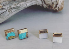 Load image into Gallery viewer, Tipp'd To Gold Square Stud