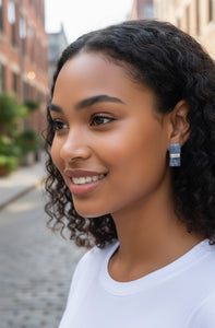 Blue Moon Stud Earrings