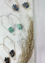 Load image into Gallery viewer, Geometric Gemstone Earrings