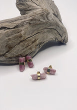 Load image into Gallery viewer, Pretty In Pink Tourmaline Stud Earrings