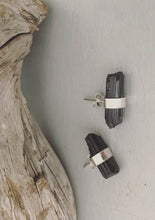 Load image into Gallery viewer, Black Rock Stud Earrings